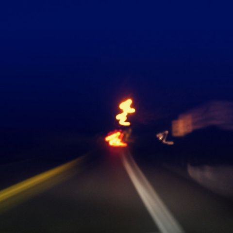a blurred road ahead